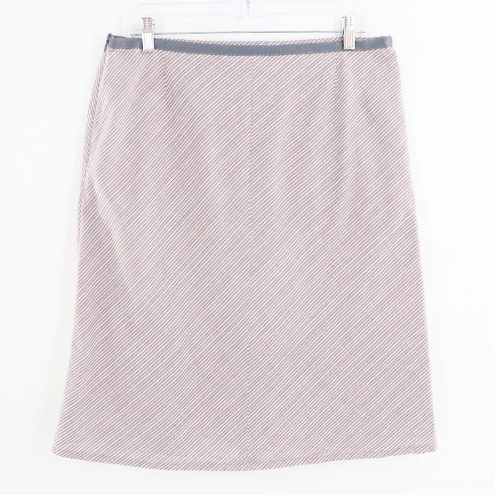 Halogen Vertical Striped A-Line Skirt